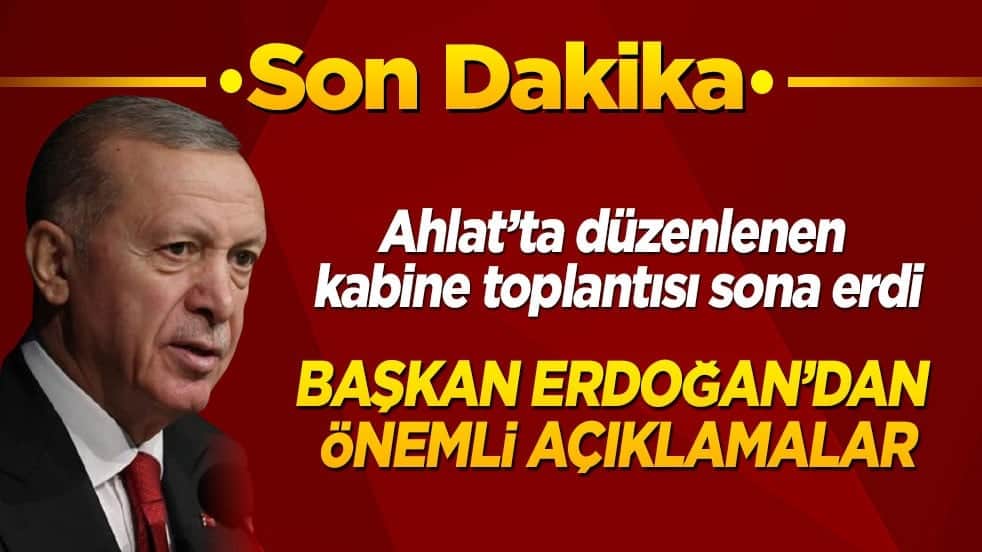 Son dakika! Kabine toplantısı sona erdi: Cumhurbaşkanı Erdoğan'dan önemli açıklamalar