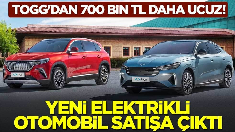 TOGG'dan 700 bin TL daha ucuz! Yeni elektrikli otomobil satışa çıktı