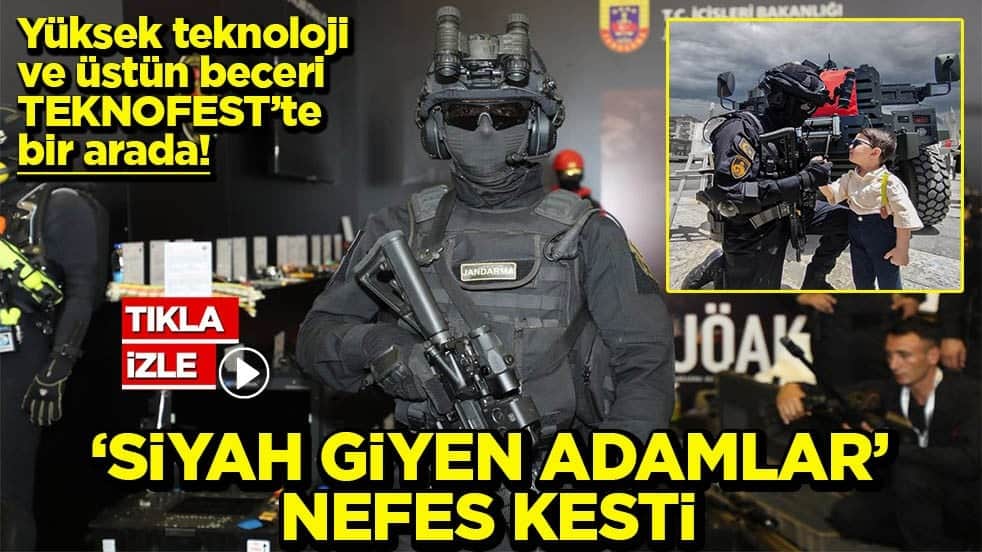 Yüksek teknoloji ve üstün beceri TEKNOFEST’te bir arada! Siyah giyen adamlar nefes kesti