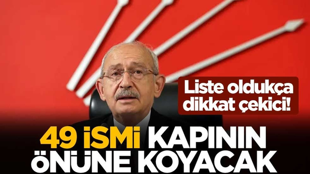 Liste olduk&ccedil;a dikkat &ccedil;ekici! CHP'den 49 ismi kapının &ouml;n&uuml;ne koyacak