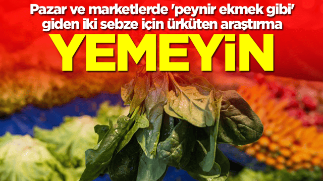 Pazar ve marketlerde 'peynir ekmek gibi' giden iki sebze i&ccedil;in &uuml;rk&uuml;ten araştırma: Yemeyin