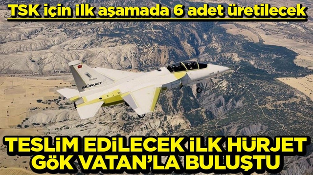 TSK i&ccedil;in ilk aşamada 6 adet &uuml;retilecek Teslim edilecek ilk H&Uuml;RJET G&ouml;k Vatan&rsquo;la buluştu