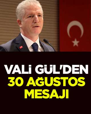 Vali Gül'den 30 Ağustos mesajı