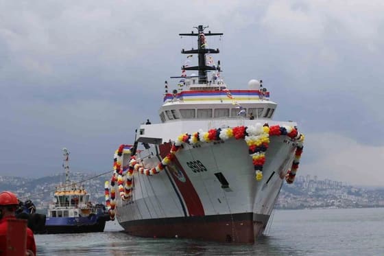 99 metrelik MPMS-1, Malezya Sahil Güvenliği için Kocaeli'de denize indirildi