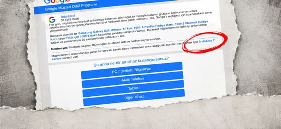 Bu ekrana sakın tıklamayın: Dolandırıcılardan ‘Google ödülü’ tuzağı
