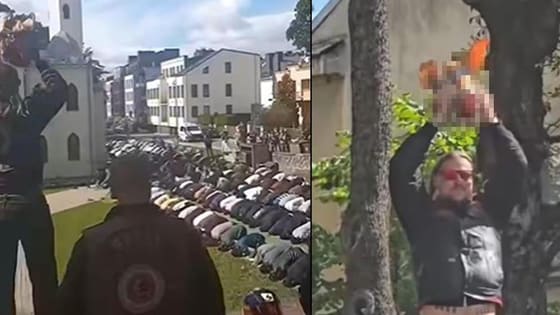 Müslümanlara alçak saldırı: Cuma namazında domuz başlı provokasyon!