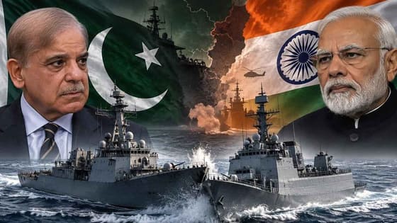 Umman Denizi’nde sıcak temas! Hindistan ve Pakistan savaş gemileri birbirine girdi!