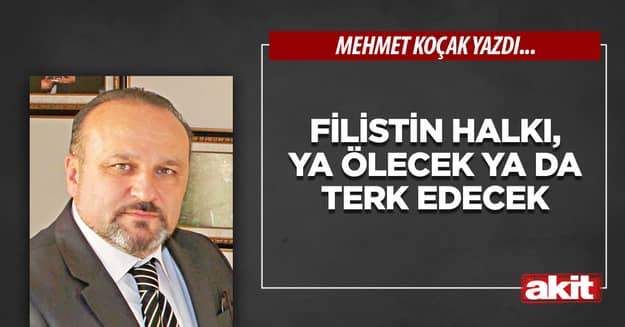 Filistin halkı, ya ölecek ya da terk edecek  