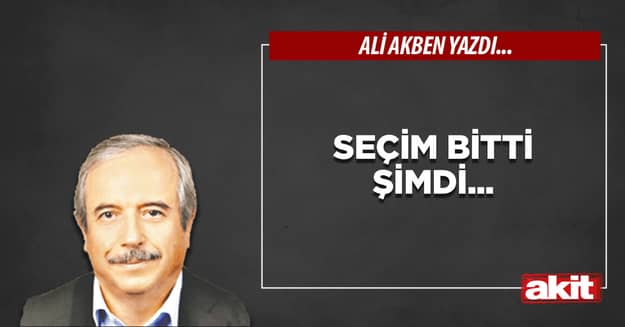 Seçim bitti şimdi...