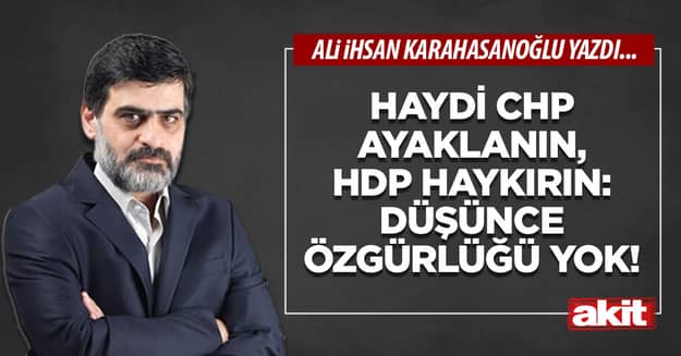 Haydi CHP ayaklanın, HDP haykırın: Düşünce özgürlüğü yok!