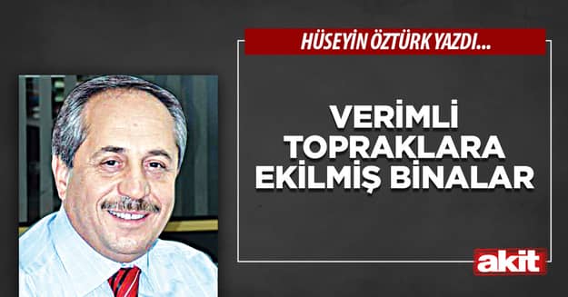 Verimli topraklara ekilmiş binalar