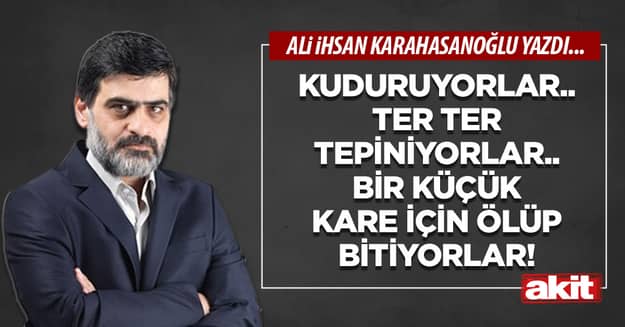 Kuduruyorlar.. Ter ter tepiniyorlar.. Bir küçük kare için ölüp bitiyorlar!