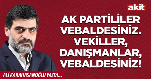 Ak Partililer vebaldesiniz. Vekiller, danışmanlar, vebaldesiniz!