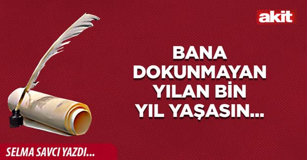 Bana dokunmayan yılan bin yıl yaşasın...