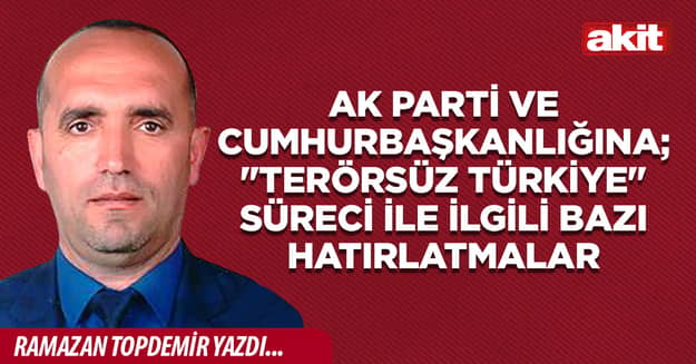 Ak Parti ve Cumhurbaşkanlığına;