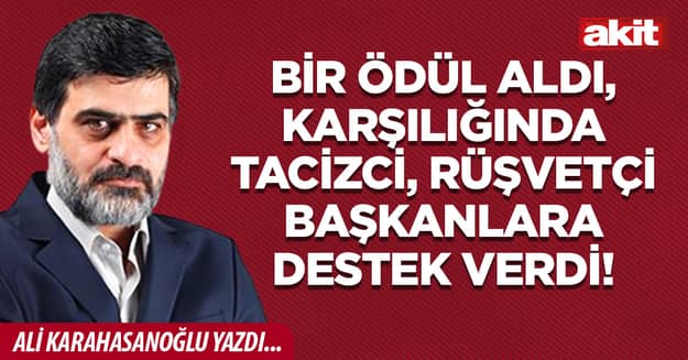 Bir ödül aldı, karşılığında tacizci, rüşvetçi başkanlara destek verdi!