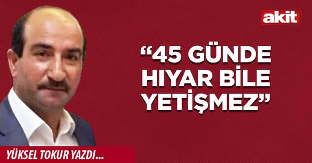 “45 günde hıyar bile yetişmez”