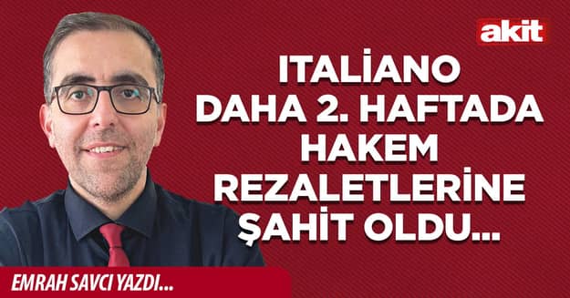 Italiano daha 2. haftada hakem rezaletlerine şahit oldu...