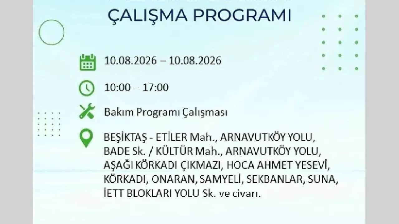 Foto - 10 Ağustos Pazartesi BEDAŞ ilçe ilçe elektriğinizi kesecek!