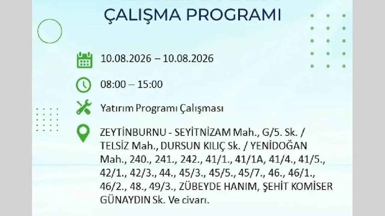 Foto - 10 Ağustos Pazartesi BEDAŞ ilçe ilçe elektriğinizi kesecek!