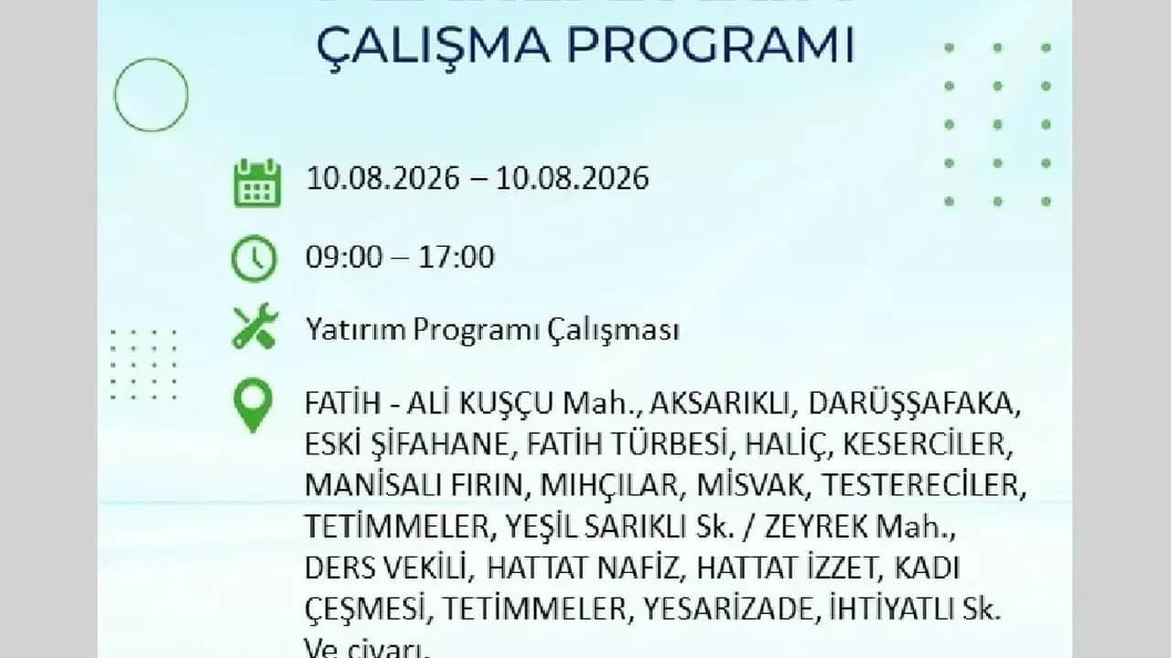 Foto - 10 Ağustos Pazartesi BEDAŞ ilçe ilçe elektriğinizi kesecek!