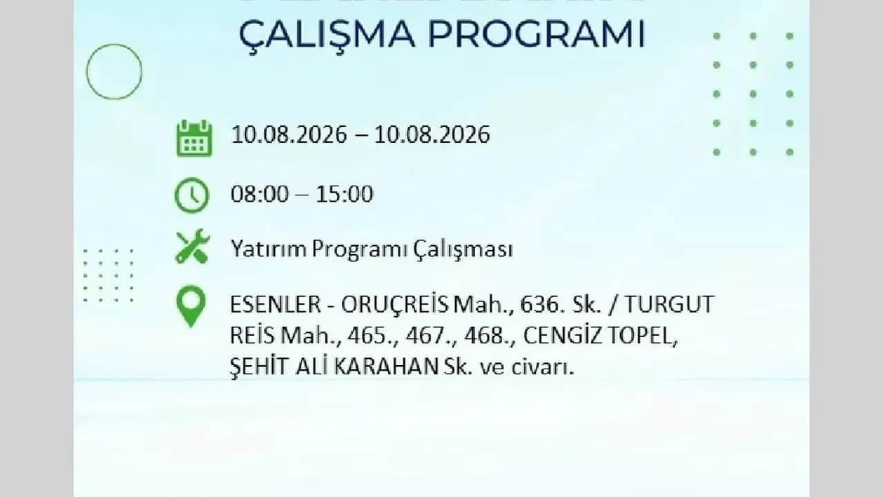 Foto - 10 Ağustos Pazartesi BEDAŞ ilçe ilçe elektriğinizi kesecek!