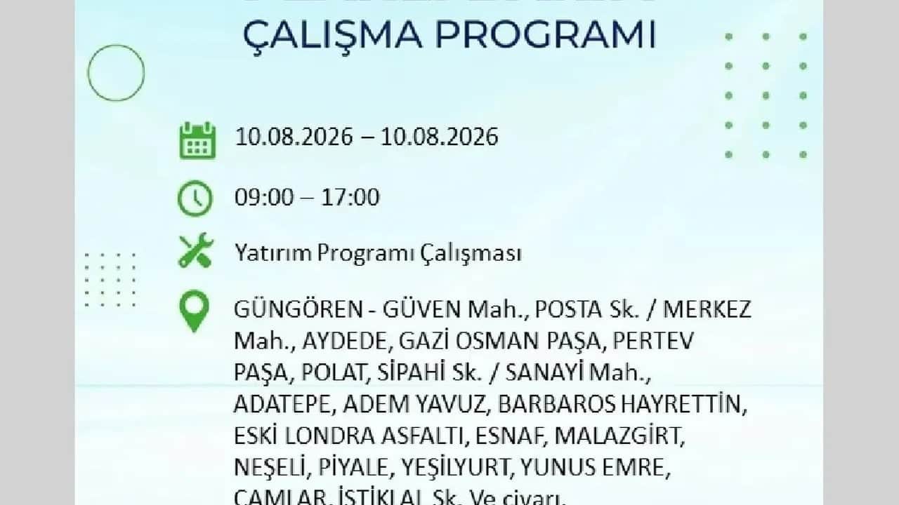 Foto - 10 Ağustos Pazartesi BEDAŞ ilçe ilçe elektriğinizi kesecek!