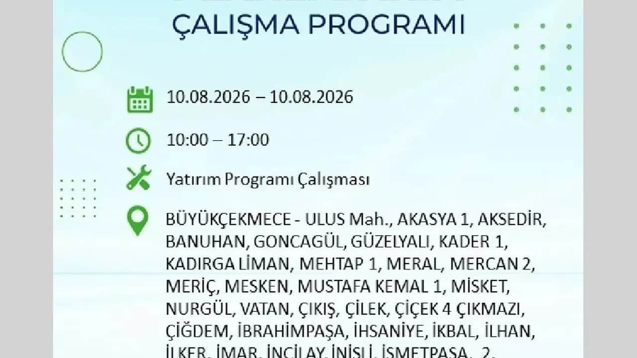 Foto - 10 Ağustos Pazartesi BEDAŞ ilçe ilçe elektriğinizi kesecek!
