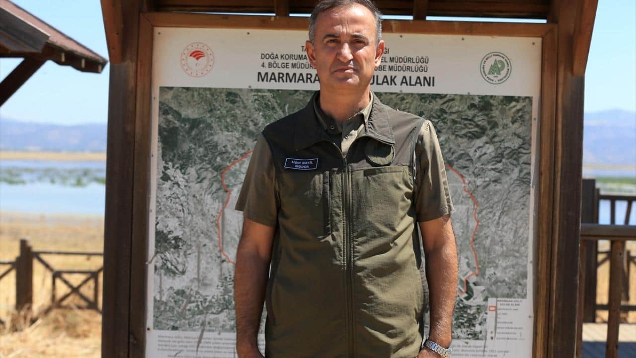 Foto - 5 yıl sonra yeniden su tutmaya başlamıştı! Marmara Gölü'nde yaban hayatı denetimi
