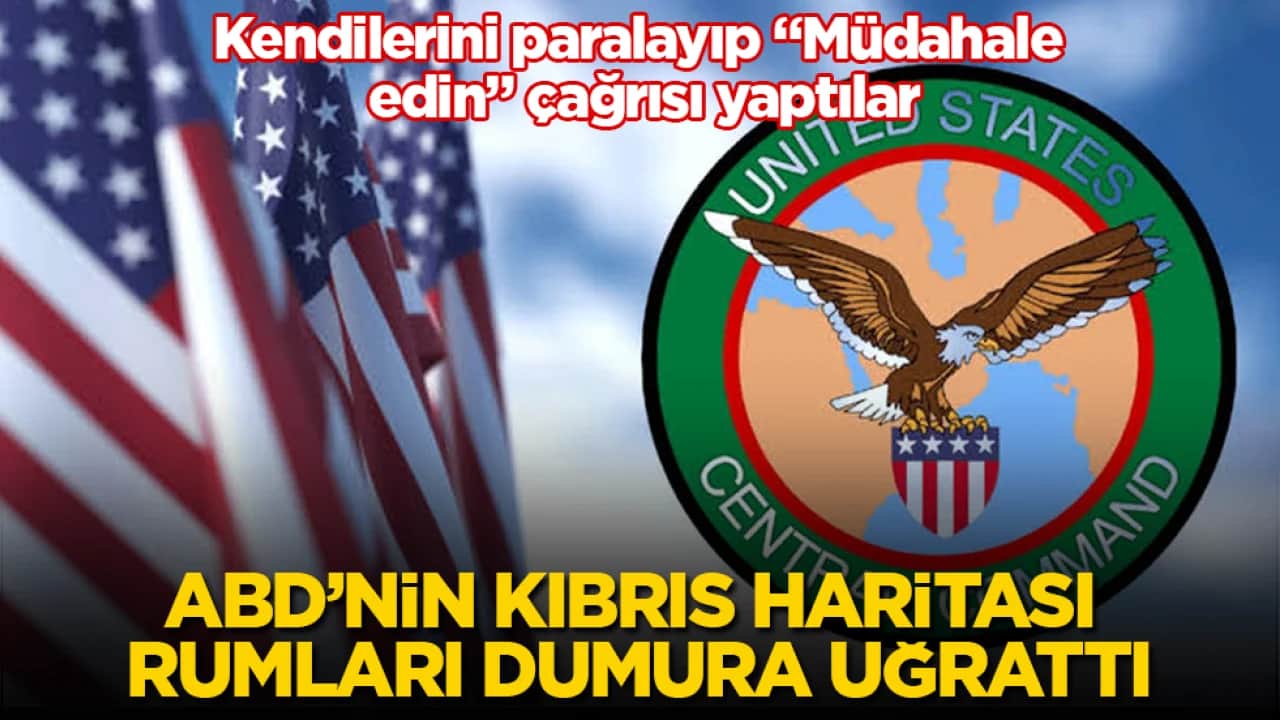 ABD’nin yayınladığı Kıbrıs haritası Rumları dumura uğrattı! Kendilerini paralayıp "Müdahale edin" çağrısı yaptılar