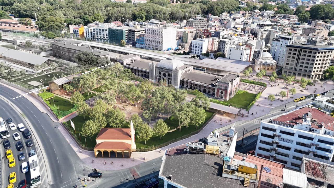 Foto - Bakan Ersoy Sirkeci Gar Sahası’ndaki dönüşümü ilk kez paylaştı! Tarihî Sirkeci Garı Yaşayan Kültür Adası’na dönüşecek