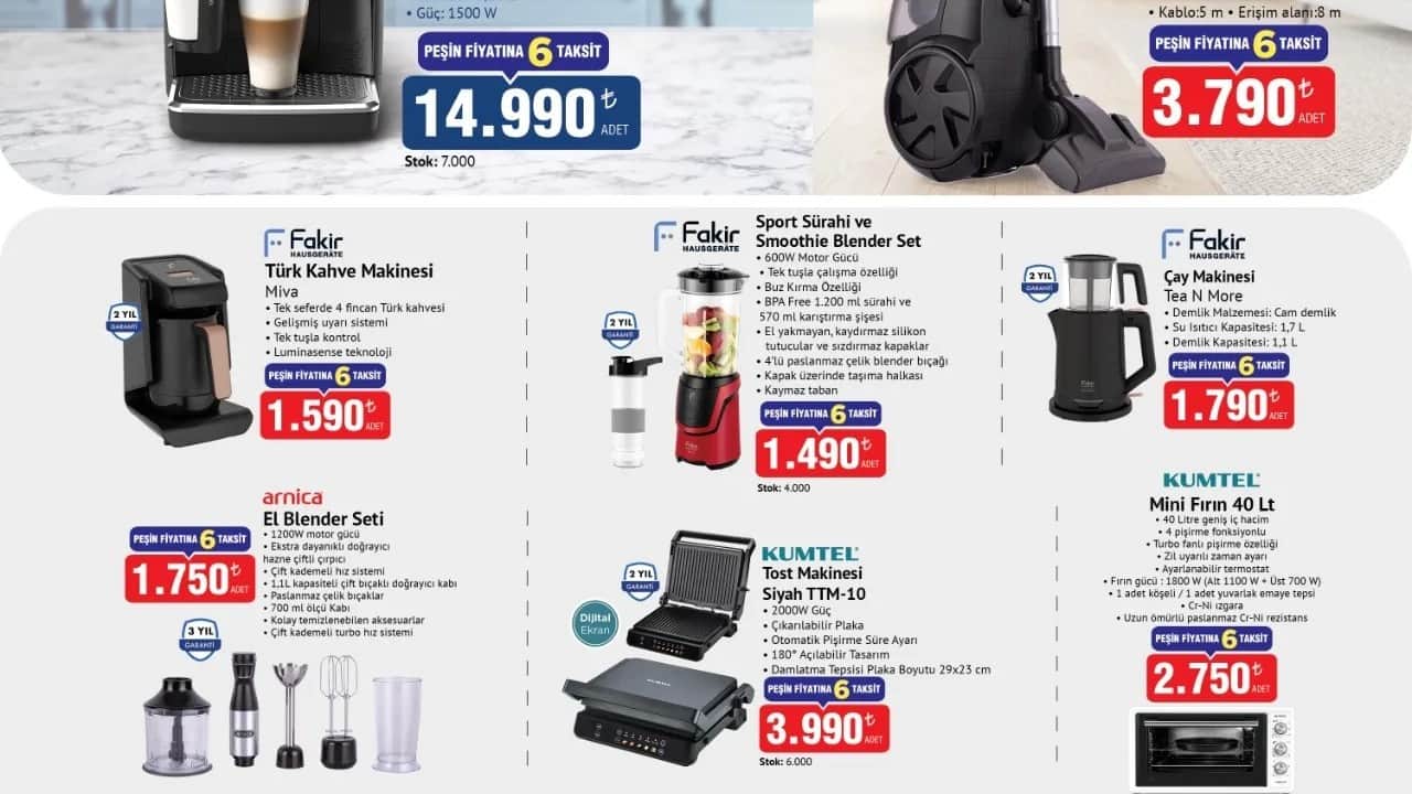 Foto - BİM’de 2 Ağustos fırsatları! Televizyon, kahve makinesi ve dahası...