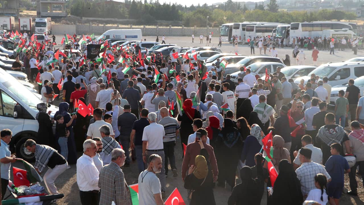 Foto - Bosna-Hersek'ten yola çıkan 'Filistin Konvoyu' Gaziantep'e ulaştı!