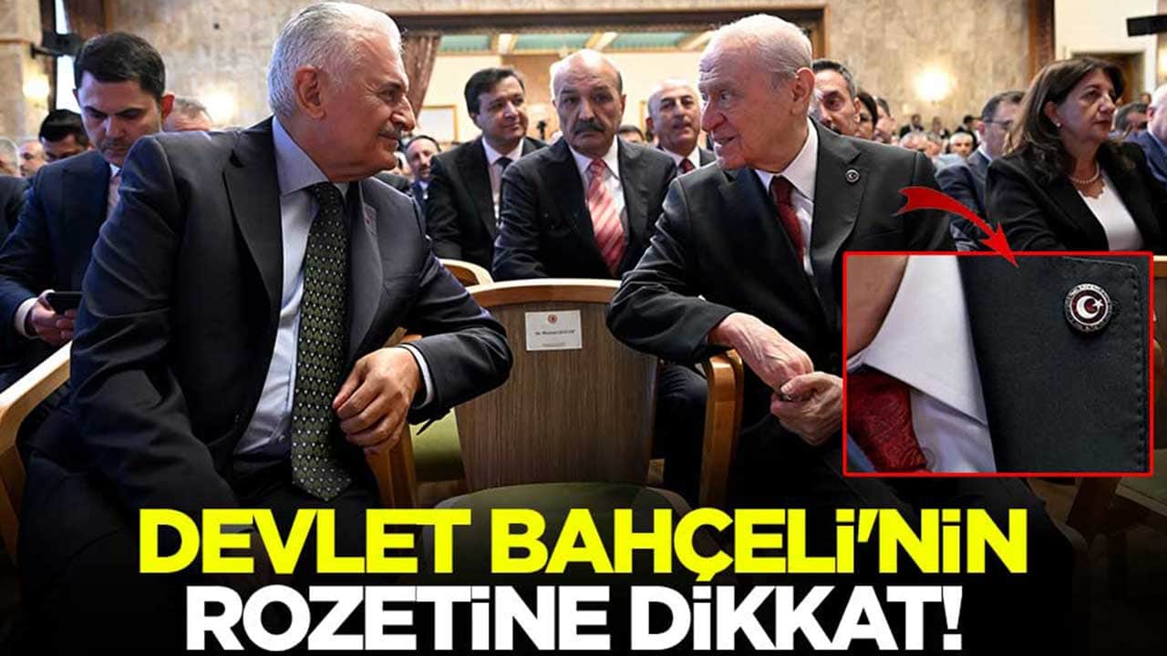Devlet Bahçeli'nin rozetine dikkat! 