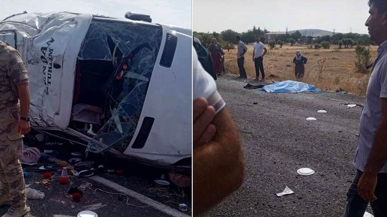 Foto - Diyarbakır’da minibüs devrildi, nişan yolunda can pazarı yaşandı: Çok sayıda ölü ve yaralı var