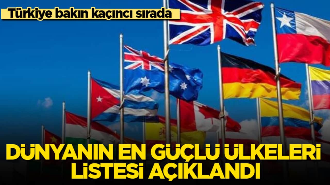 Dünyanın en güçlü ülkeleri listesi açıklandı: Türkiye bakın kaçıncı sırada