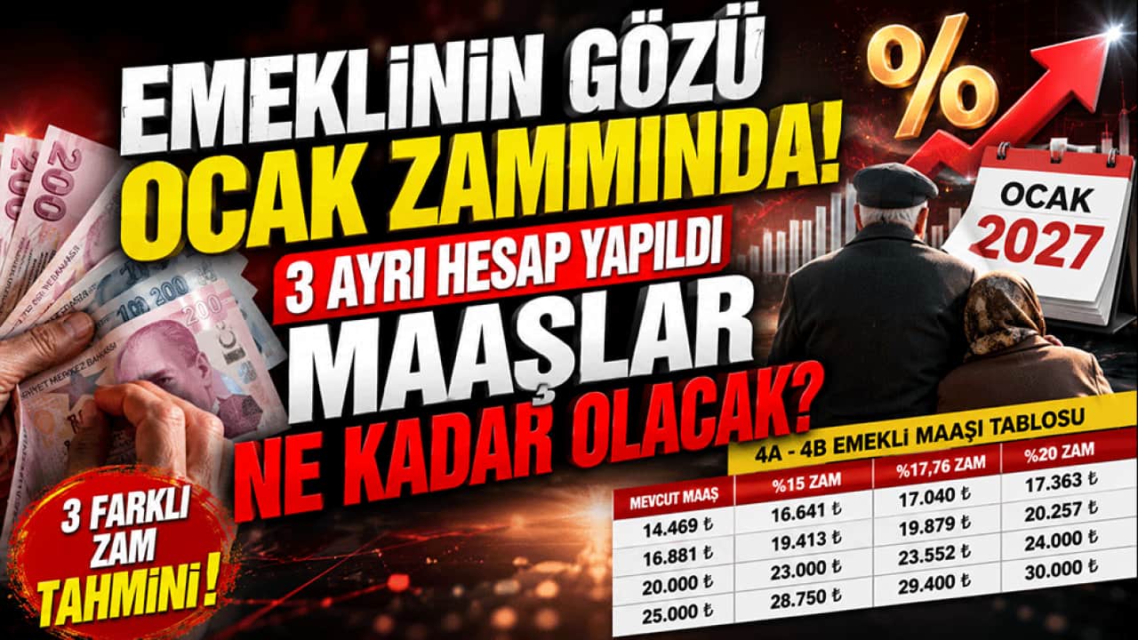 Emeklinin gözü Ocak zammında! 3 ayrı hesap yapıldı: Maaşlar ne kadar olacak?