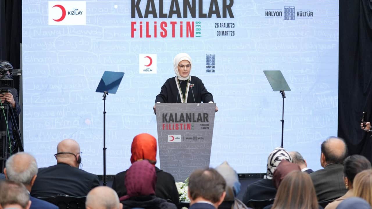 Foto - Emine Erdoğan, 'Kalanlar' Filistin Sergisi'nin açılışında konuştu: Gazze'ye inanıyorlar, biz de inanıyoruz