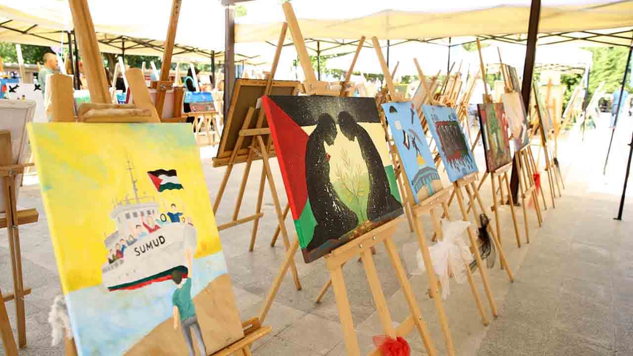 Foto - Gazze için fırçalar konuştu: 99 eser açık artırmada