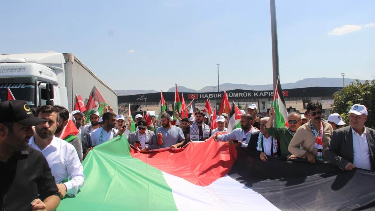 Foto - Habur Sınır Kapısı’nda Filistin Konvoyu için çağrı: Kapıları derhal açın!