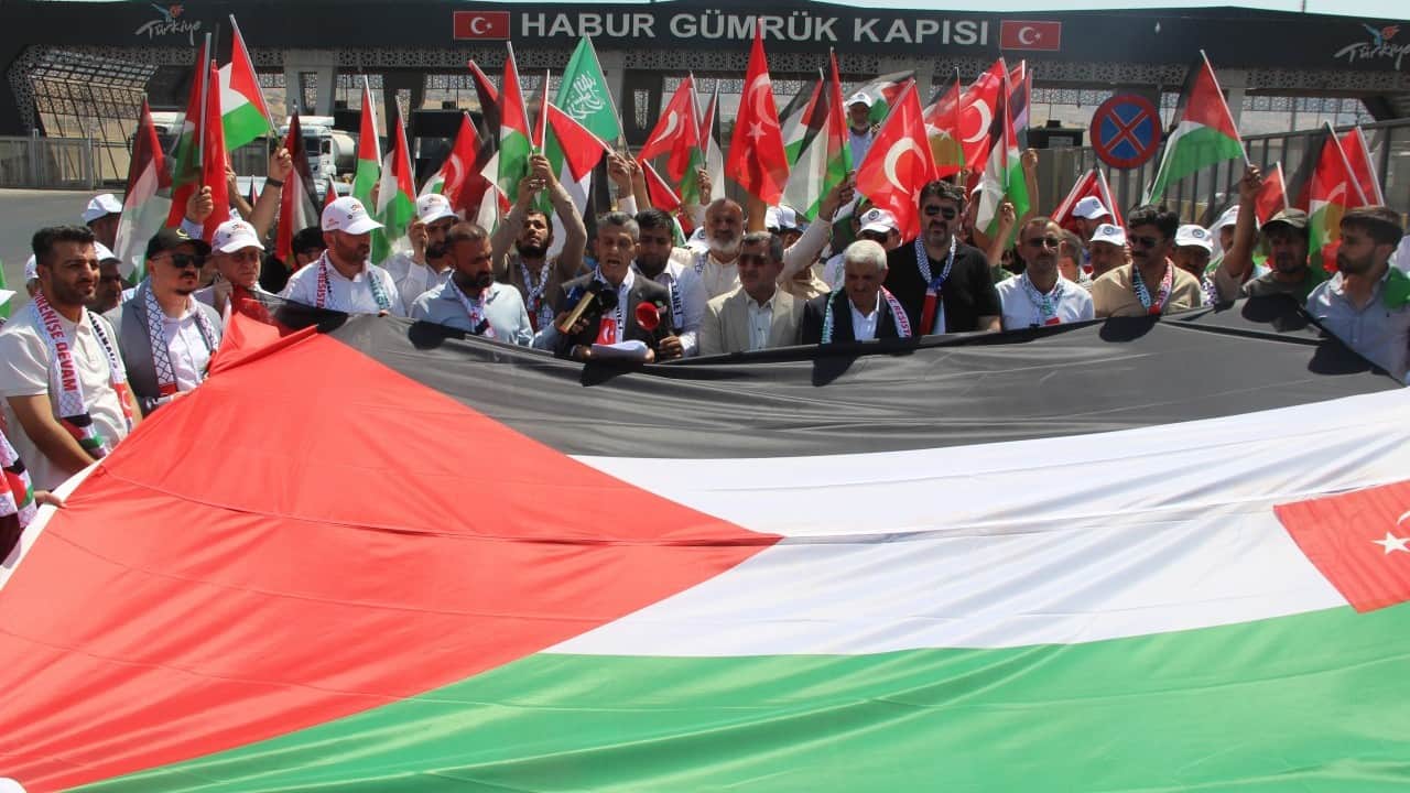 Foto - Habur Sınır Kapısı’nda Filistin Konvoyu için çağrı: Kapıları derhal açın!