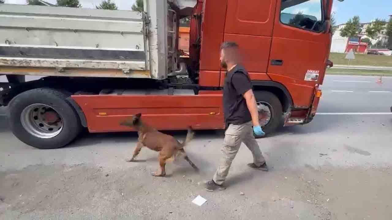 Hektör'ün burnu kaçırmadı: Tır yatağında uyuşturucu zulası!
