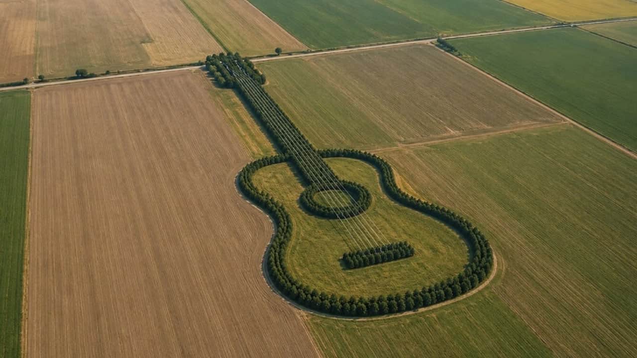Foto - Hikayesini öğrenenlerin gözünden yaşlar geliyor! 7 bin ağacı tek tek dikip koca bir gitar ormanı yaptı