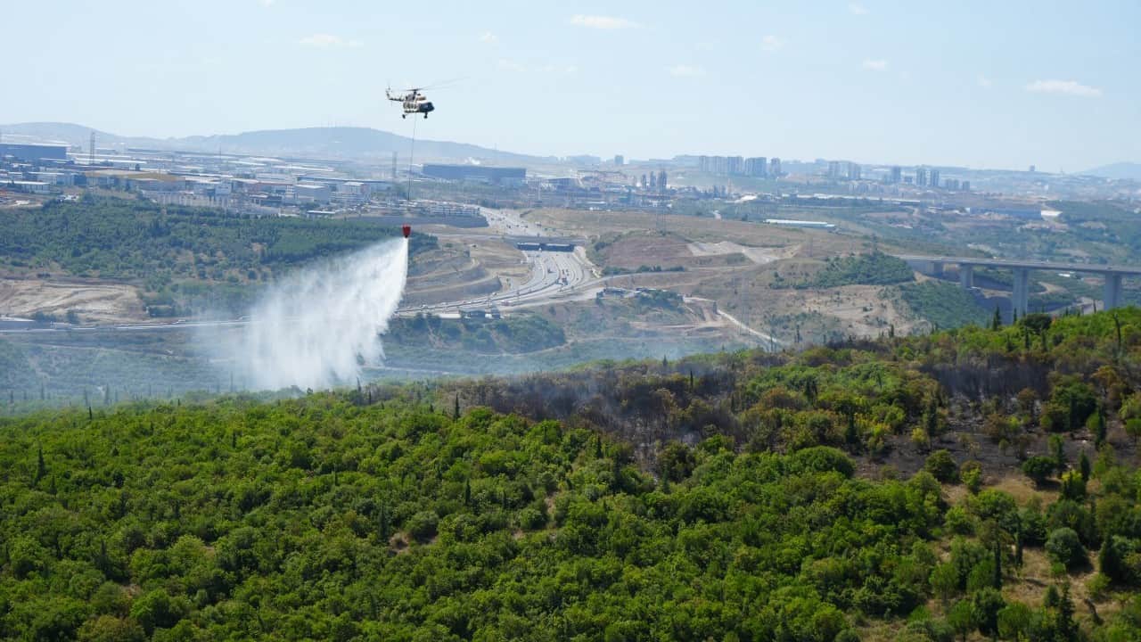 Foto - Kocaeli'ndeki yangın kontrol altında! Zarar gören alan büyüklüğü belli oldu