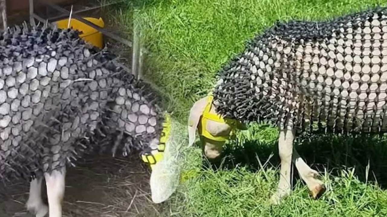 Foto - Koyunları kurttan korumak için çivili zırh giydirdiler 
