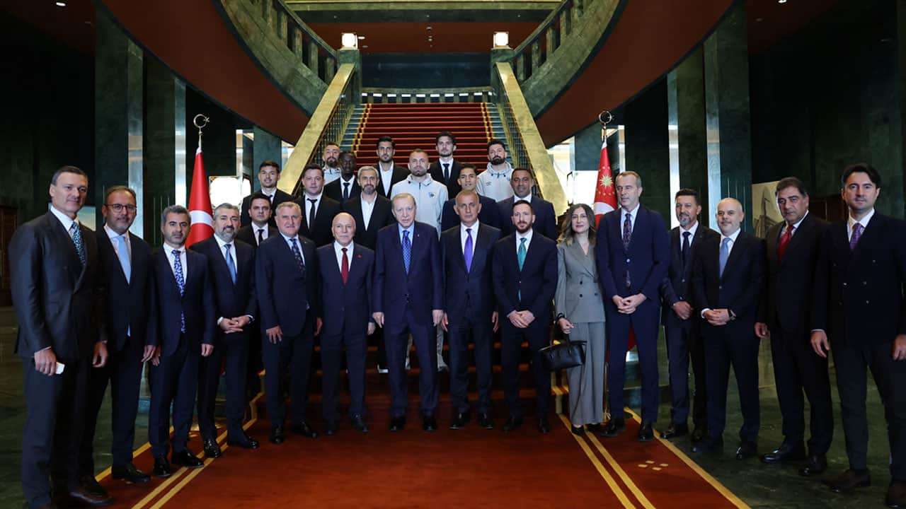 Foto - Külliye'de mini spor zirvesi: Cumhurbaşkanı Erdoğan, Süper Lig'e çıkan takımları kabul etti
