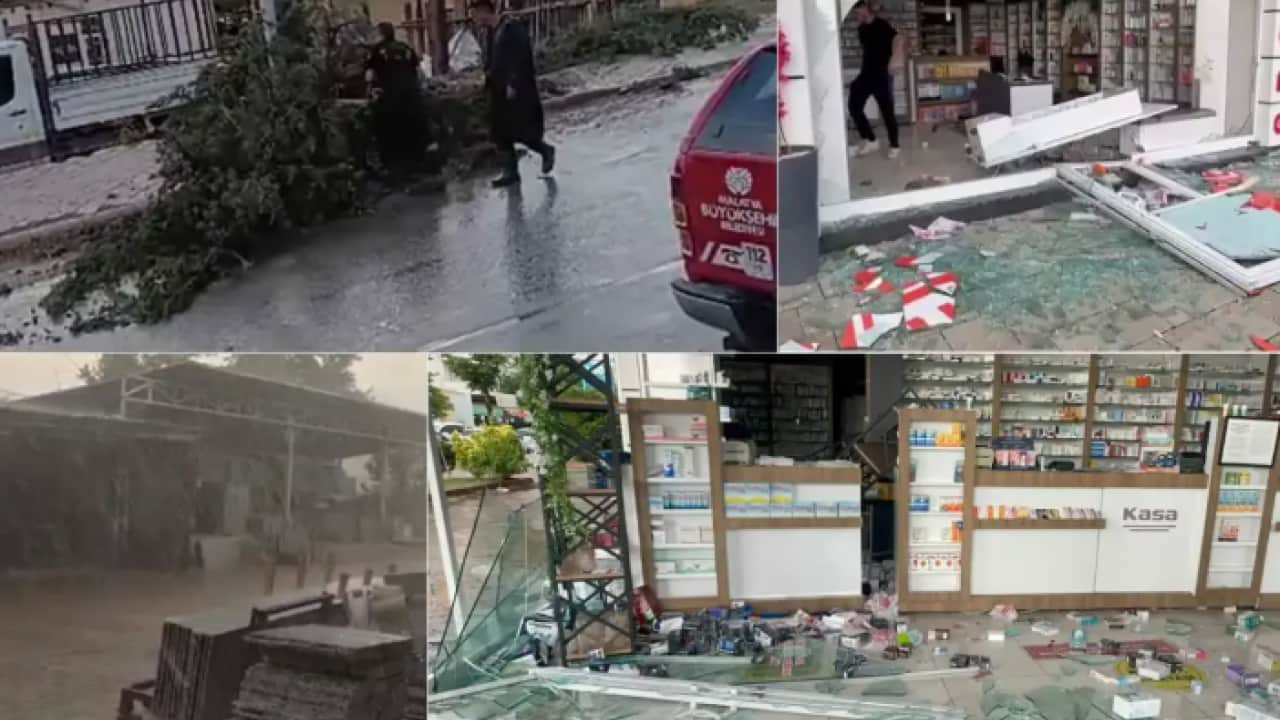 Foto - Malatya’da 5 dakikalık afet: Fırtına ve sağanak kenti su altında bıraktı
