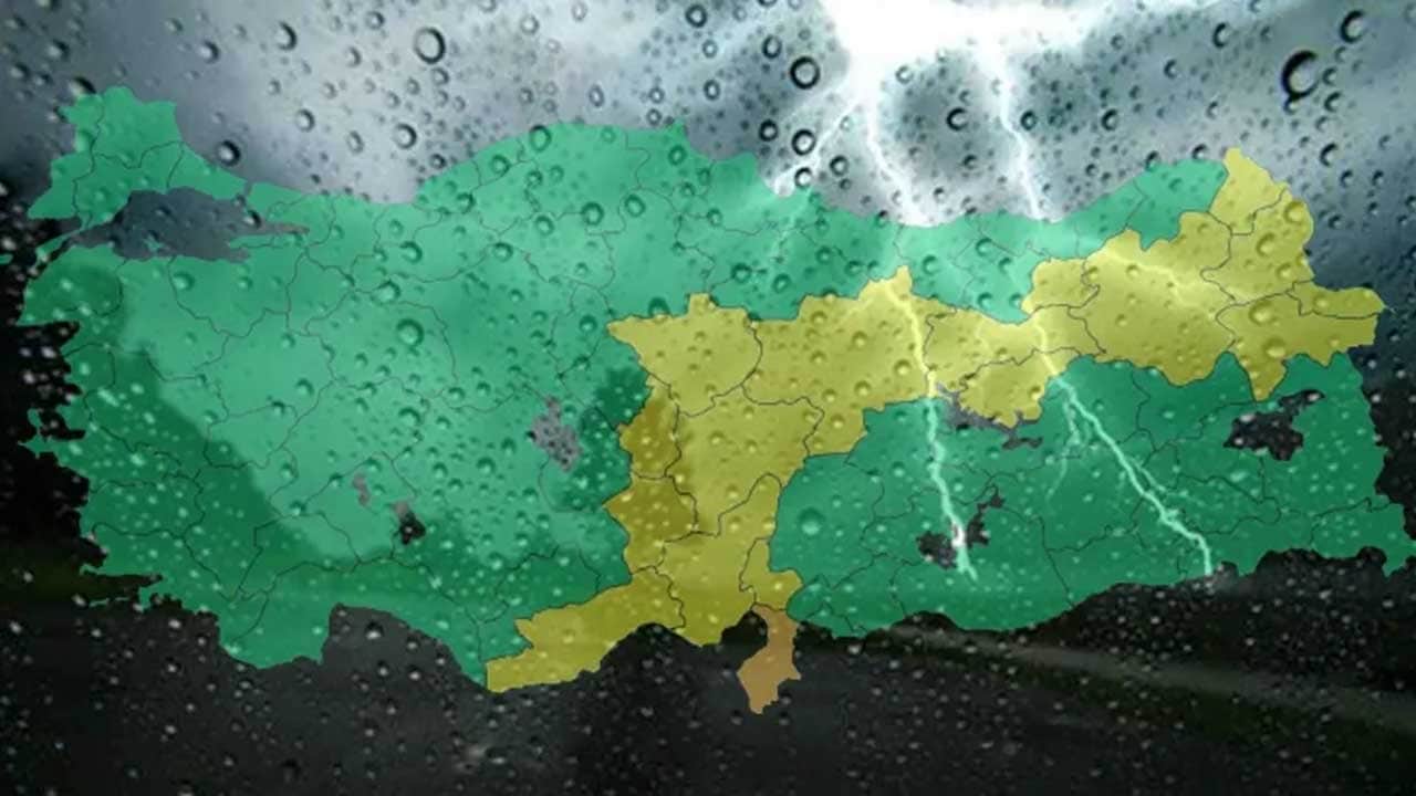 Foto - Meteoroloji uyardı: Tam 11 il için sarı alarm verildi! Şiddetli fırtına ve gök gürültülü sağanak geliyor!
