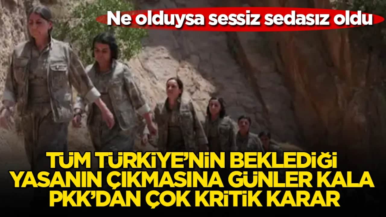 Ne olduysa sessiz sedasız oldu! Tüm Türkiye’nin beklediği yasanın çıkmasına günler kala PKK’dan çok kritik karar