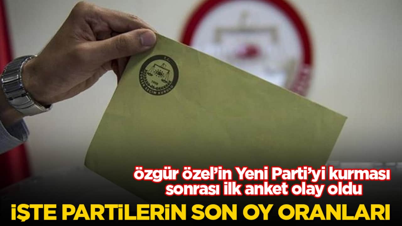 Özgür Özel’in Yeni Parti’yi kurması sonrası ilk anket olay oldu! İşte partilerin son oy oranları 